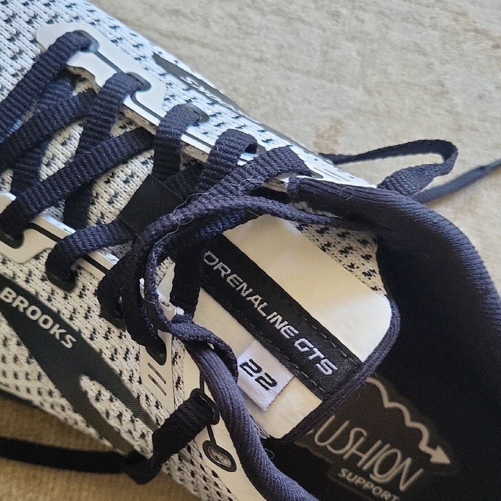 Brooks Women's Adrenaline Black and White Athletic Shoes - Picture 6 of 6